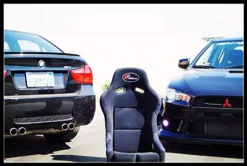 (A Pair) Large Size Single Comfortable Fabric Simulator Cockpit Gaming Chair Racing Seat (Black-Single Large)