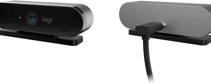 Logitech Logi 4K Pro Magnetic Webcam for Pro Display XDR Video Calling Conferencing Recording Zoom and Microsoft Teams Ultra HD Pro Streaming Web Camera (Renewed) Black