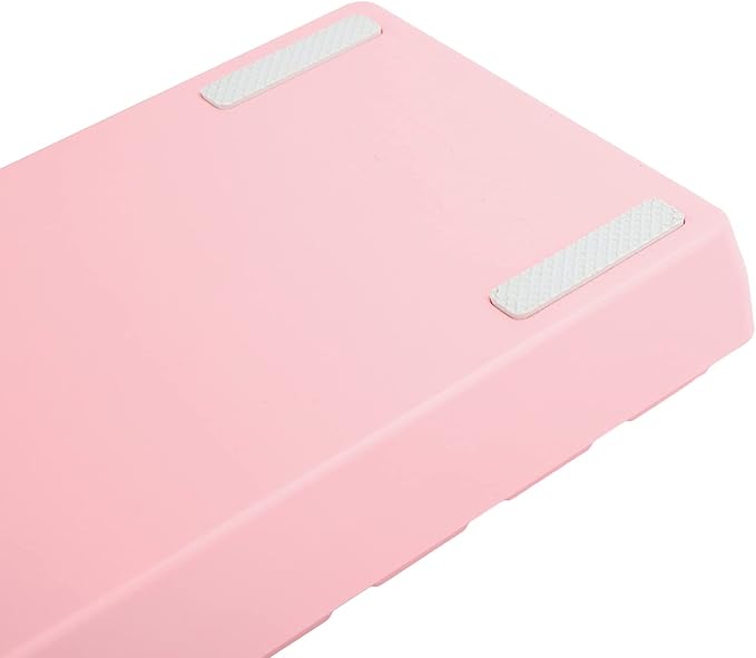 GOWENIC V700 Wired Mechanical Illuminated Gaming Keyboard RGB Backlit Gaming Keyboard with USB 61 Keys Red Backlit Computer Key-Board for Both Laptop and Desktop (Pink)