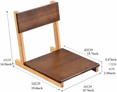 Portable Floor Chair Bedroom Living Room Tatami Chair Wooden Floor Tatami Lazy Chair Single Person Bay Window Chair with Back Support for Video-Gaming Reading Resting (Col