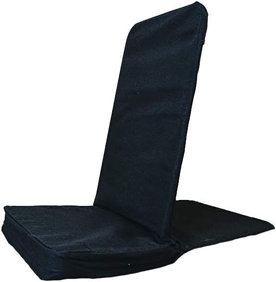 Original BackJack-Made in The USA- Extra Large Black Cotton Fabric Lightweight Floor Seating Chair for Gaming Families Parents Daycare Back Support Reading Yoga Meditation School