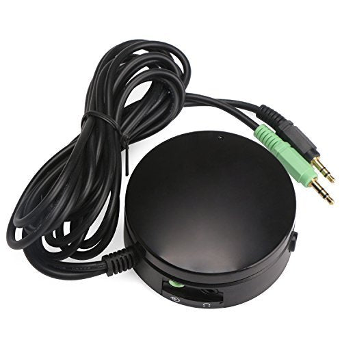DROK® Computer Speakers Headphones Audio Switch Converter Volume Control Speaker Switching Device for Switching Back and Forth Between Computer Audio and Headphones with 5 Feet Cable