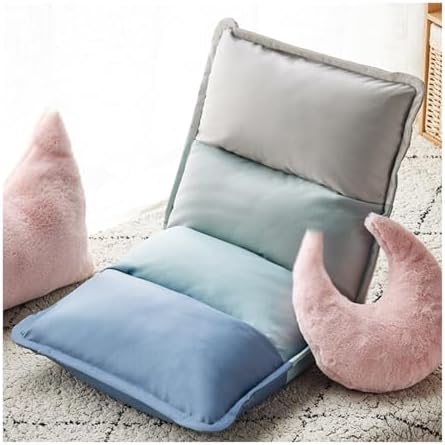 BTZHY Floor Chair Floor Chair Adjustable Chaise Lounge Folding Lazy Sofa for Indoor Use Portable Recliner Chair for Living Room and Bedroom (Color: Green Size: 39.37 x 19.68 inches)
