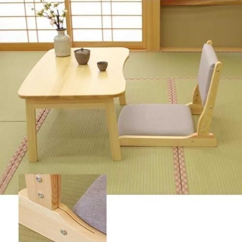 ELEFOCUS Floor Chair with Backrest Foldable Meditation Tatami Chairs Backrest Chair with Cushion Living Room Chair Seat(Color8)