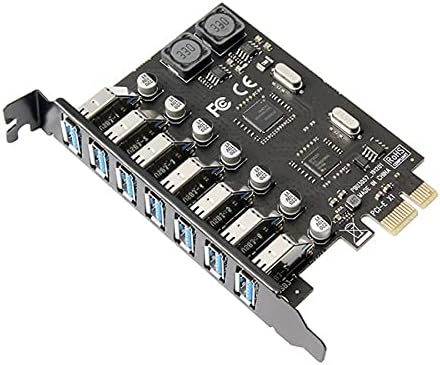 NFHK 7 Ports PCI-E to USB 3.0 HUB PCI Express Expansion Card Adapter 5Gbps for Motherboard