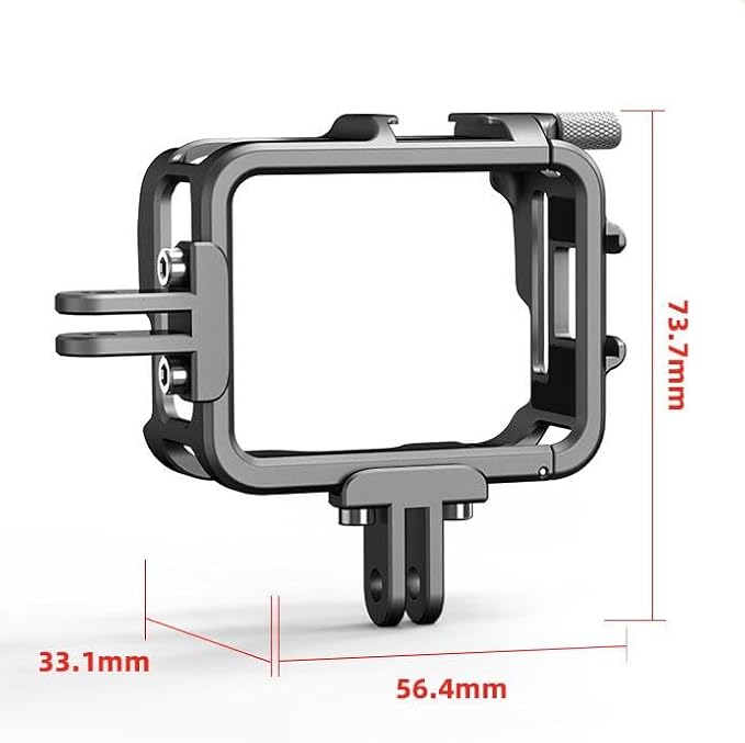 Coyktonty Metal Cage/Metal Protective Frame for Insta360 GO 3/GO 3SAttachable microphone fill-in light