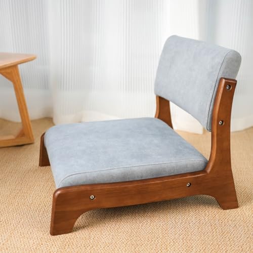 BTZHY Floor Chair Tatami Chair Japanese Style Upholstered Floor Chair Lazy Sofa Accent Meditation Floor Seat for Bay Window Living Room Bedroom