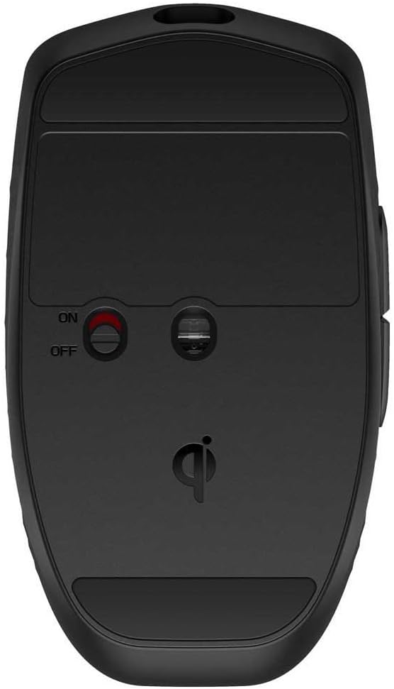 HP 690 Rechargeable Wireless Mouse-Fast Wireless Qi-Charging or USB-C Charging Multi-Devices-3 Bluetooth connectivities Microsoft Swift Pair 4K dpi 4D tilt Wheel Metallic 6 programmable Buttons