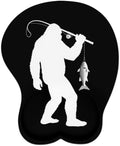 Mousepad Bigfoot Fishing Sasquatch Ergonomic Wrist Support Non-Slip Base Mouse Mat with Wrist Rest Computer Mousemat for Desk Work Accessories Pad