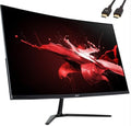 acer Nitro ED-Series 31.5 1500R Curved Monitor 1920x1080 75Hz Refresh Rate 1ms Response Time AMD FreeSync Monitor HDMI VGA with 5ave HDMI Cable