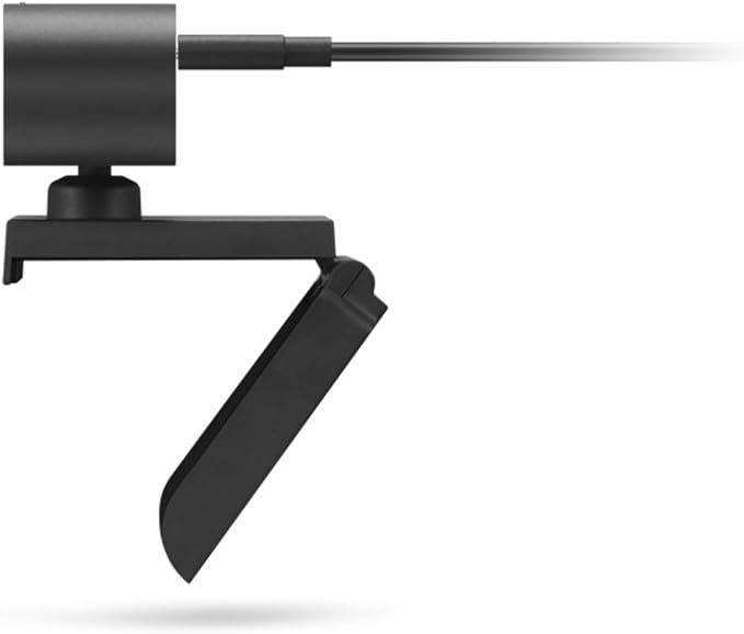 Lenovo HD 1080p Webcam (510 FHD)- Black w/ 4X Digital Zoom 95° Wide Angle 360° Rotation Pan &amp Tilt Dual Microphones &amp Windows Hello