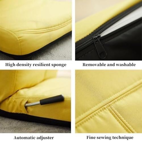 ELEFOCUS Foldable Floor Chair with 42-Way Adjustable backrest 14-Way Adjustable headrest Lazy Sofa Meditation Chair Window Chair(/Green)