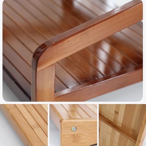BTZHY Floor Chair Portable Floor Chair with Backrest Japanese Style Wooden Lazy Floor Chair with Armrests Legless Tatami Chair for Bay Window Living Room Bedroom