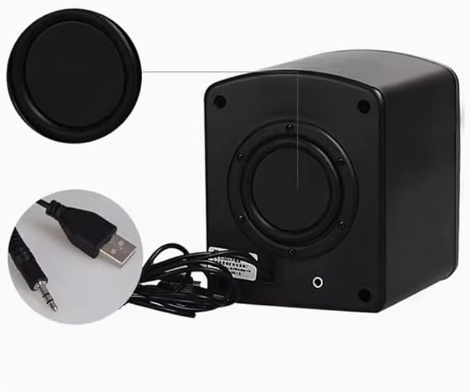 JSEIAJB Computer Audio Desktop Home Speaker Laptop Heavy Subwoofer Wired Small Mini Desktop Speaker(D)