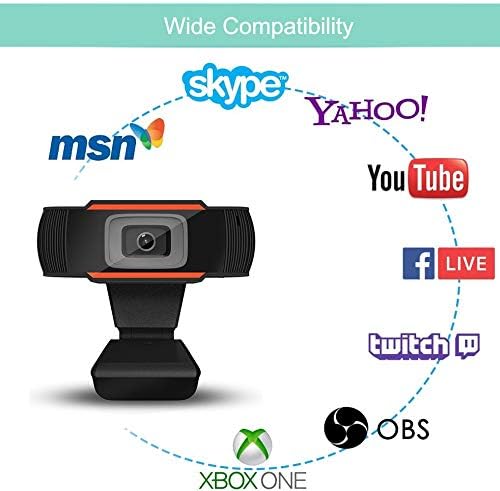 Computer Camera 1080P Series Webcam Auto-Focus Computer Camera with Microphone Rotatable Desktop Laptop PC Web Cam for Internet Meeting Living (Color : 002)