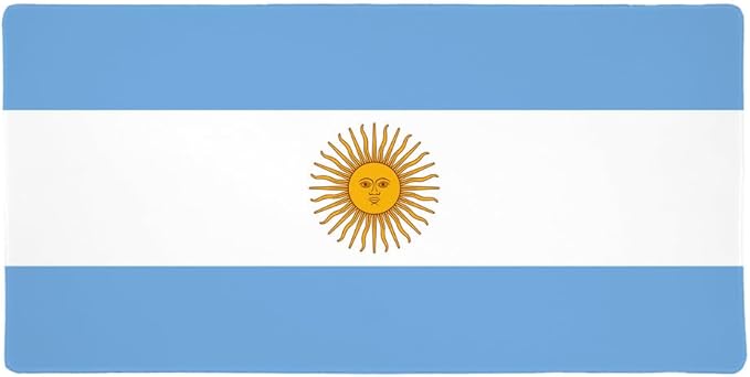 Argentina Country Flag Large Gaming Mouse Pad Desk Mat with Stitched Edges Non-Slip Base for Gamer Home and Office