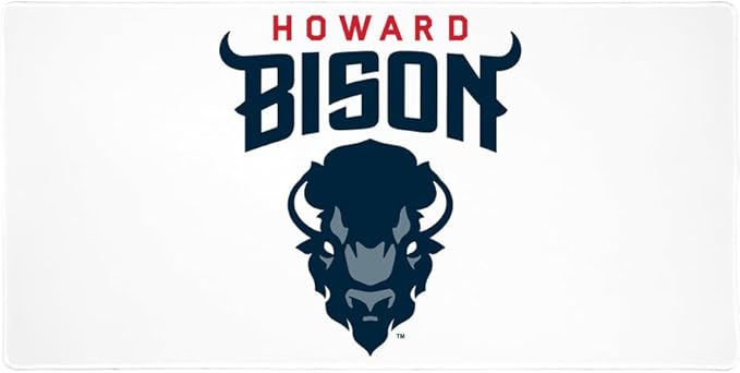 Howard University Bison Primary Logo Large Gaming Mouse Pad Desk Mat with Stitched Edges Non-Slip Base for Gamer Home and Office 31.5 x 15.7