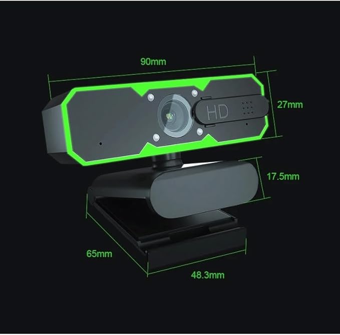 1080P Webcam Microphone Fill Light Rotatable Cameras for Live Video Conference Work for PC Camera