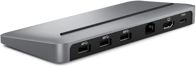 Brydge Stone II USB Hub Docking Station | Compatible with MacOS &amp Windows | Single 4K Display. HDMI Output. USB-C Speeds. 7 Ports | (Space Grey) BRYSTONE2