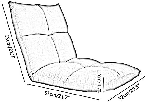 BTZHY Floor Chair Floor Chair Lazy Sofa with Backrest Folding Floor Chair Multi-Level Adjustment Folding Small Sofa Removable and Washable for Bedroom Bay Window (Color : Orange)