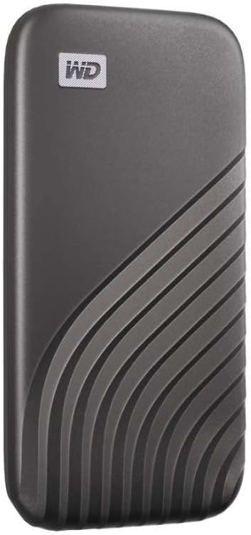 Western Digital 500GB My Passport SSD Portable External Solid State Drive Gray Sturdy and Blazing Fast Password Protection with Hardware Encryption - WDBAGF5000AGY-WESN
