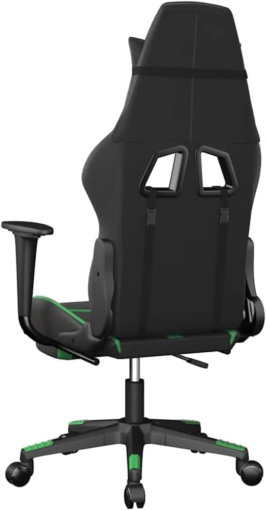 Ergonomic Gaming Chair with Adjustable Height Lumbar Support Swivel Function Footrest for Office Desk Game Room