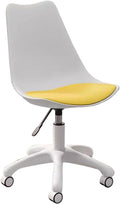 Gaming Chair Home Office Desk Chairs With Wheels Computer Accent Chairs Swivel Makeup Chair Dormitory College Students Study Backrest Chair For Bedroom Living Room Balcony ( Color : Yellow )