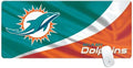 Skinit Extra Large Gaming Mouse Pad - Officially Licensed Miami Dolphins Design with Stitched Edges Waterproof Non-Slip Rubber Base Desk Mat for Keyboard &amp Mouse 35.75 x 15.4 inches