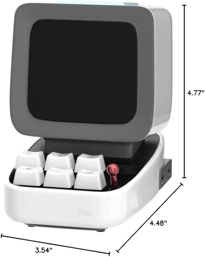 Divoom Ditoo Pro Retro Pixel Art Game Bluetooth Speaker with 16X16 LED App Controlled Front Screen (White)