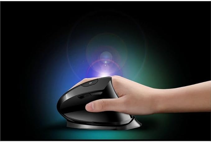 Adesso iMouse V30 Wireless Adjustable Vertical Ergonomic Mouse with Customizable Angles and DPI Switch - Reduces Wrist Strain 2.4GHz USB Receiver Made in Taiwan TAA-Compliant