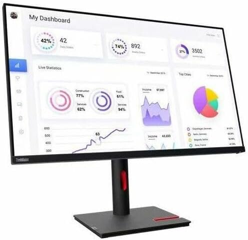 Lenovo ThinkVision T32p-30 31.5 16:9 4K Ultra HD IPS WLED LCD Monitor Raven Black