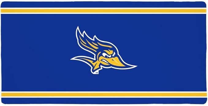 CSU Bakersfield Roadrunners Primary Logo Stripes Large Gaming Mouse Pad Desk Mat with Stitched Edges Non-Slip Base for Gamer Home and Office 31.5 x 15.7