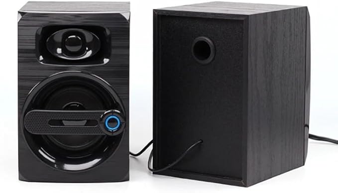 Portable Mini Wooden 2.0 Multimedia Computer Speaker Wired Stereo Music Player PC Subwoofer