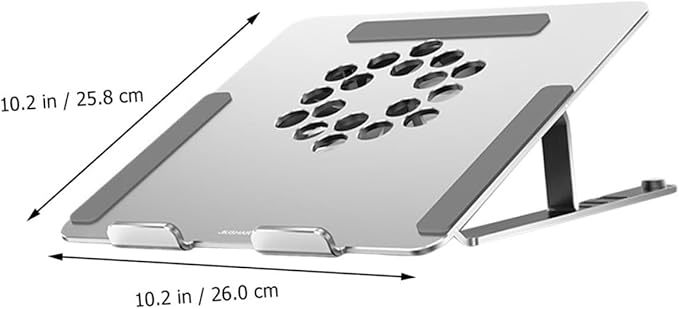 Kisangel Aluminum Alloy Laptop Cooling Pad with Quiet Dual Fans and Adjustable Stand USB Powered Cooler for Home and Office Use Silver