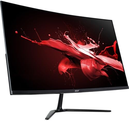acer Nitro ED-Series 31.5 1500R Curved Monitor 1920x1080 75Hz Refresh Rate 1ms Response Time AMD FreeSync Monitor HDMI VGA with 5ave HDMI Cable