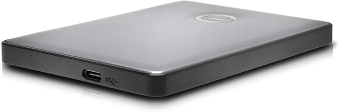 G-Technology 2TB G-DRIVE mobile USB-C (USB 3.1 Gen 1) Portable External Hard Drive Space Gray - 0G10317