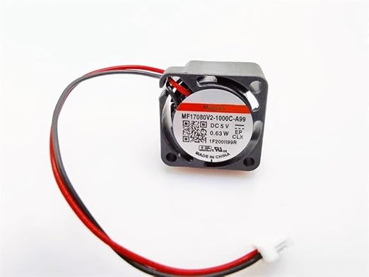 MF17080V2-1000C-A99 5V 0.63W 2-Wire Magnetic Levitation Laptop Cooling Fan - 17x17x8mm High Performance Quiet Fan