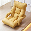 Floor Chair Foldable Floor Chair Lazy Sofa Meditation Chair Window Chair Gaming Floor Chair with Adjustable Armrests Foldable Floor Game Chair Floor Chair for Living Room Bedroom (/Beige)