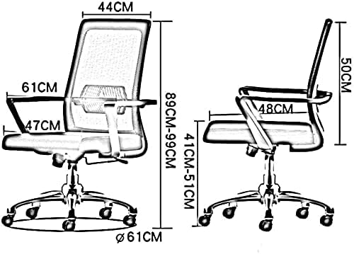 Office Chair Computer Desk and Chair Ergonomic Office Chair High Back Mesh Gaming Chair Lifting Swivel Chair Work Chair Game Chair Chair (Color : Black) Needed