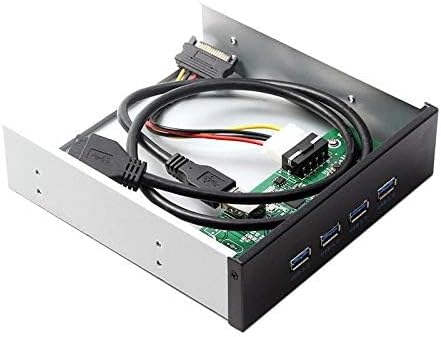 Cablecc USB 3.0 HUB 4 Ports Front Panel to Motherboard 20Pin Connector Cable for 5.25 CD-ROM Bay