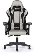 Ergonomic Racing Style Gaming Chair with Reclining Back Footrest Lumbar Support &amp Flip-Up Arms PU Leather Office Computer Chair(Type E)