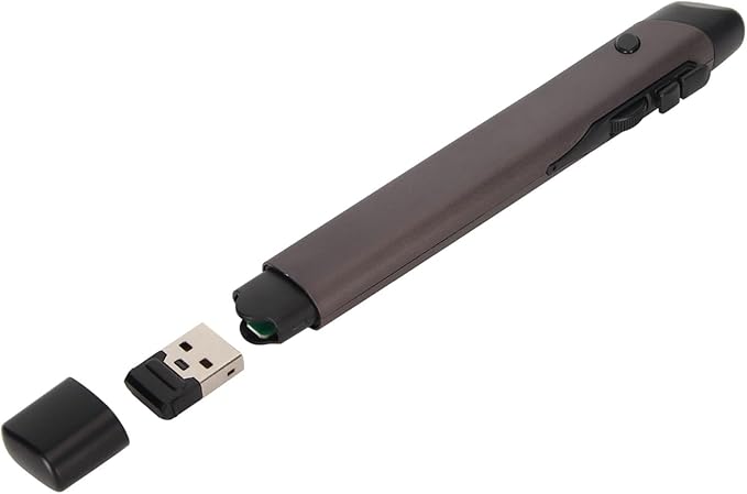 FOSA Wireless Optical Mouse Pen 2.4GHz USB Input Mouse Rechargeable Ergonomic Design 2 Modes for Notebook Desktop 1200 DPI 4 Button