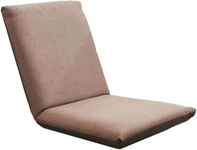 Floor Chair Floor ChairHome Folding Padded Gaming Chair Adjustable Backrest Meditation Chair Floor Seating with Metal Zipper for Bedroom Balcony Colour (Color : Green) Brown