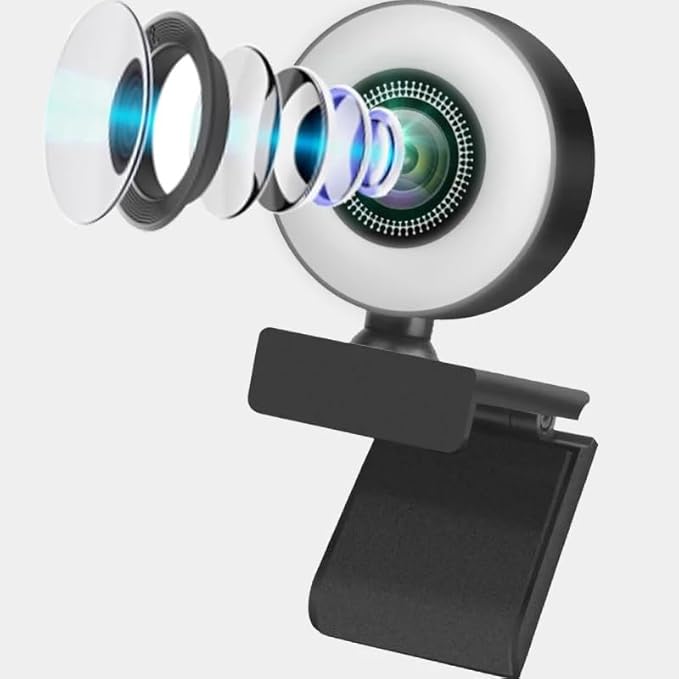 Webcam with Fill Light Laptop PC Computer Live Broadcast Camera Video Web Microphone Cam
