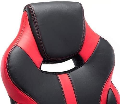 Ergonomic Gaming Chair with Lumbar Support Flip-Up Arms Adjustable Headrest PU Leather Executive Desk Chair