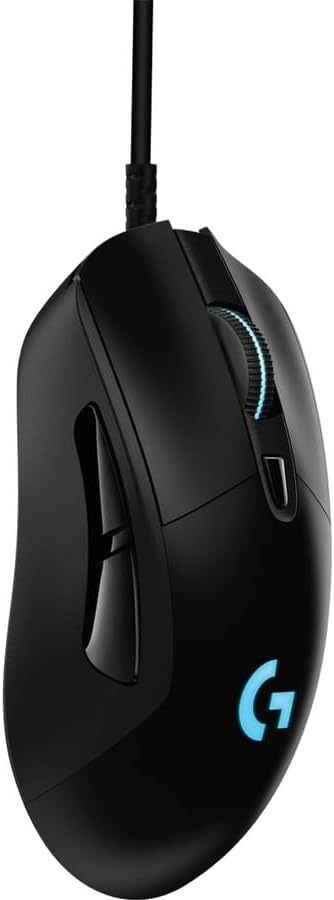 Logitech G403 Hero 25K Gaming Mouse Lightsync RGB Lightweight 87G+10G Optional Braided Cable 25 600 DPI Rubber Side Grips Black