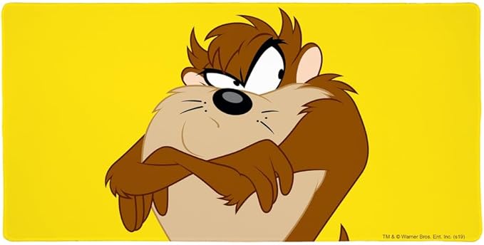 Looney Tunes Taz Large Gaming Mouse Pad Desk Mat with Stitched Edges Non-Slip Base for Gamer Home and Office 31.5 x 15.7