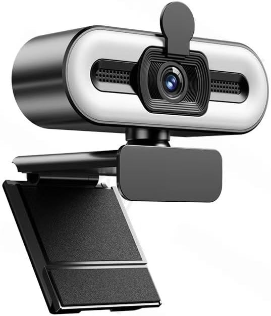 High-Definition Network Camera 1080P 2K USB Computer Camera Touch-up Beauty Lighting Suitable for Online Teaching Live Streaming Remote Meetings and Video Calls (2K)