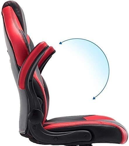 Ergonomic Gaming Chair with Lumbar Support Flip-Up Arms Adjustable Headrest PU Leather Executive Desk Chair