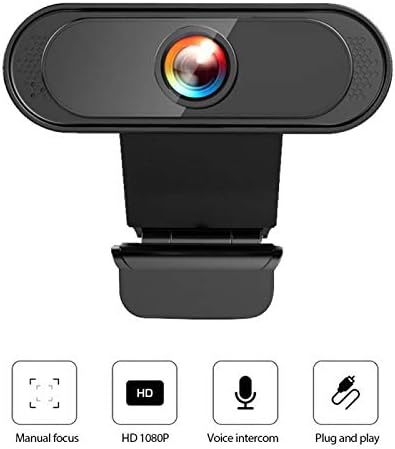 Computer Camera USB Genuine HD 1080P Webcam Camera Digital Web Cam with Micphone for Laptop Desktop PC Tablet Rotatable Camera